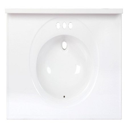 ARSTAR INC. Arstar Standard Cultured Marble Bathroom Sink 37 in. W X 22 in. D White A223710113C1-3